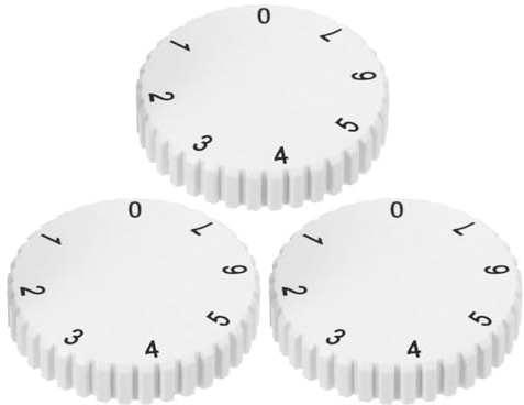 KOMBIUDA Perilla Termostato Ajustable para Congelador 3 Piezas de Plástico Blanco Control de Temperatura y Uso Multifuncional para Accesorios de Nevera