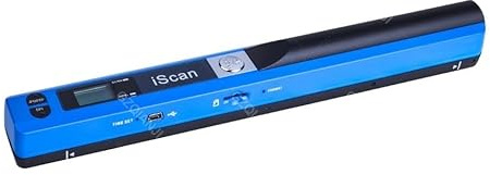 Tragbarer A4-Dokumentenscanner, Neuer kreativer Handscanner iScan, 900 DPI, USB 2.0, LCD-Display, unterstützt JPG- und PDF-Formate(BL Add 32G TFCard)