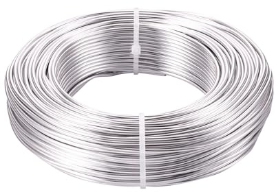 PandaHall 180 fot silver hantverk aluminiumtråd 12 Gauge för gör-det-själv manuell konst smyckestillverkning