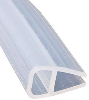 Mintice Bad Dichtung Badtür Dichtungsstreifen Dusche Bildschirm Duschtür Duschkabinen Duschdichtung transparent Fensterspaltdichtung gebogen eben Gummi Glas Unterseite Wetter 8mm 78 Zoll U-Form