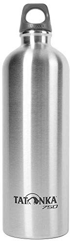 Tatonka Trinkflasche Stainless Steel Bottle 0,75l - Unzerbrechliche Flasche aus Edelstahl - schadstofffrei (BPA-frei), rostfrei, lebensmittelecht, spülmaschinenfest - Mit Öse zum Befestigen (750ml)