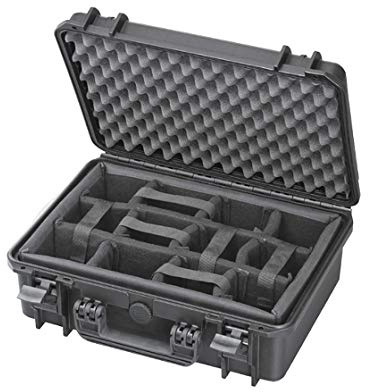TomCase Profi Fotokoffer Kamerakoffer mit gepolsterter Inneneinteilung aus Nylon - flexibel anpassbar; wasserdichter Outdoor Case IP67 (XT430CAM)