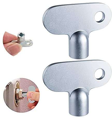 Heizkörper Entlüftungsschlüssel, AOBETAK 2 Stück Solide Heizkörper Schlüssel Heizungsentlüftungsschlüssel 5mm Vierkantschlüssel Entlüftungsschlüssel für Heizkörper Entlüftung Luftventil