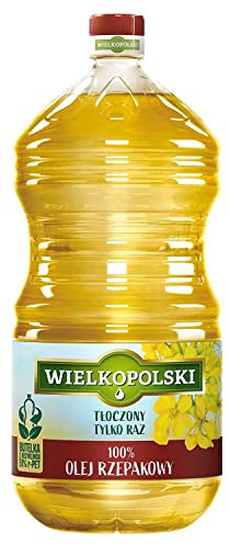 Huile de tournesol - Origine : Pologne - 5 x 1 l - Huile de tournesol Kropla Slonca Wok Oil - Avec gobelet à portions Platinux