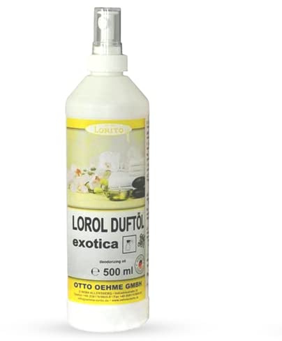 Lorito Lorol Duftöl Exotica 500ml | Duftspray für Bad und WC, Lufterfrischer mit herrlichen Frischeduft für ein angenehmes und frisches Raumklima