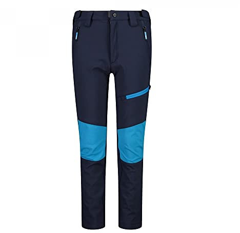 CMP - Pantaloni in Softshell da Bambini, Black Blue, 116