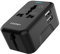 VOOMY Reiseadapter Weltweit, Universal Reiseadapter für 150+ Länder, Reisestecker Adapter Weltweit Europa USA Mexiko Australien, Universal all in one Travel Plug Adapter mit 2 USB und AC steckdose