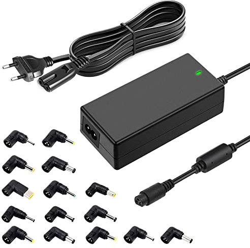 TKDY 90W Universal Laptop Ladegerät, DC Ausgang 15V 16V 18.5V 19V 19.5V 20V Netzteil Versorgungskabel für HP Compaq Dell Acer Asus Toshiba IBM Lenovo Samsung Sony Fujitsu Gateway Notebook Ultrabook