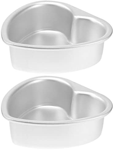 Luxshiny 2stücke Herzförmige Kuchenformen Aus Metall Zum Selbermachen Kekse Mousse Käsekuchen Und Mehr Mit Antihaftbeschichtung Für Einfache Reinigung