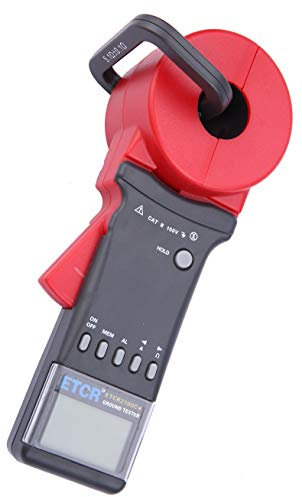 YuqiaoTime Earth Resistance Meter ETCR2100A+/ETCR2100+/ETCR2100C+ Clamp Type Non-Contact Surface Earth Resistance Meter Tester (ETCR2100C+)