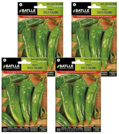 Semillas de pimiento dulce italiano de Semillas Batlle PACK (4)