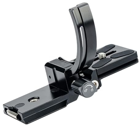 Fotopro Camera Vertical Bracket, Tripod Mount Ring Lens Mount, Rotatable Collar Mount Plate for DSLR SLR, Fits Plate for Arca Type, Supporting 64.8mm Lens Horizontal and Vertical Shooting