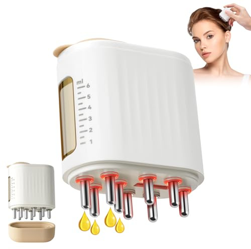 ACWOO 2-In-1 HaaröL Applikator und Kopfhaut Massagebürste Elektrisch, Kopfmassage Bürste Haare Massagebürste Hair Oil Applicator Bottle für Haarbehandlung