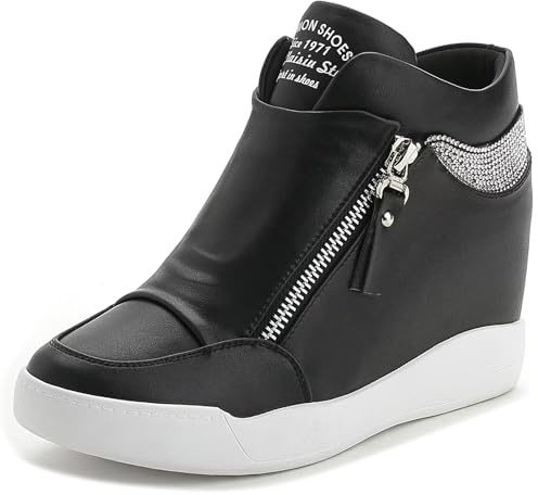 BUGUKI Dam kilklack sneakers casual mode skor, Svart, 39 EU
