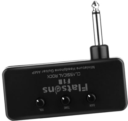 BESTonZON Tragbarer Mini Gitarrenverstärker Mit Kopfhöreranschluss Bassverstärker Gitarre Abs-Material Eingang Batteriebetrieben AAA Nicht Enthalten