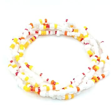 ARMBAND bunt weiß gelb orange gewickelt Lagenarmband Handmade in Germany Wickelarmband Halskette Sommer Ibiza Style