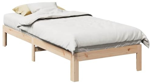 vidaXL Massivholzbett ohne Matratze 80x200 cm Kiefernholz, Bettrahmen, Schlafzimmerbett, Doppelbett, Schlafzimmermöbel, Bett, Holzbett, Massivholzbett