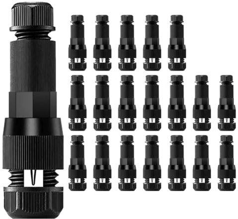 Jrifedptry 20pcs Bassa Tensione Filo Connettore Non Stripping Wire per Esterna Prato Lampada Spotlight Paesaggio Giardino Illuminazione