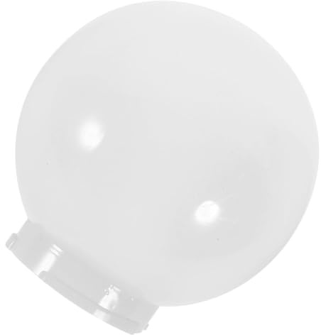SHINEOFI Tulipas para Lamparas Pantalla Redonda Esférica de Acrílico Blanco, Fácil de Quitar, para Lámpara de Pared y Exterior, Crea Ambiente Cálido