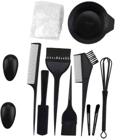 VICASKY Kit De Mélange De Couleurs De Cheveux 12 Pièces Grand Bol En Plastique Brosse Ferme Pour Teinture Capillaire Maison Et Salon Fournitures Pour Coloration Et Soin Professionnel
