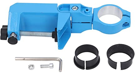 YUMILI Rotating Grinder Stand, Aluminium Alloy Electric Drill Holder, 360 Degree Adjustable Hand Drill Press Stand, 90° Branch Adjustment, 38-44mm Washer Range for Workshop, Garage, Drill Bit, Grinder