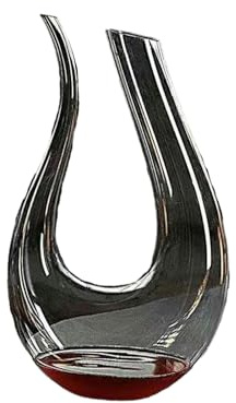 Bicchiere da vino vintage alto in vetro diamantato - Decanter a forma di U_1500ML