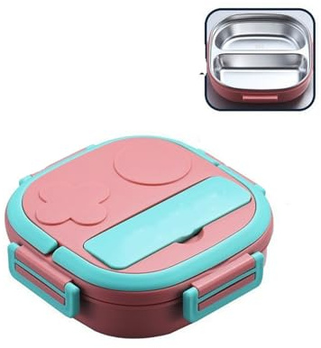 Uqezagpa Lonchera moderna multicapa con compartimento separado para alimentos con tapa segura para comidas diarias y picnics