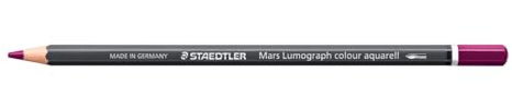 STAEDTLER Aquarellfarbstift 6er Set Purpur – wasservermalbarer Künstler-Farbstift im Sechskantformat – 3,6 mm Mine, hohe Farbintensität & Lichtbeständigkeit – ideal für Aquarellmalerei