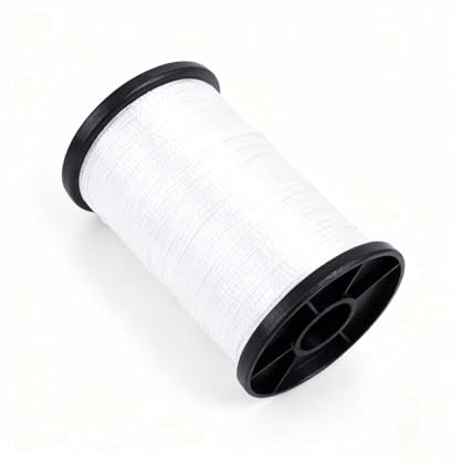 Cuixia 50M Strong Bonded Nylon Sewing Thread, White Strong Nylon Thread for Sewing, Upholstery Thread and Blind Cord Use, Thick White String Cord for Repair, Craft and Home Sewing Projects