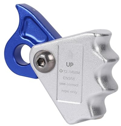 wueiooskj Bloqueur d'escalade à Corde pour travaux aériens, équipement d'escalade à Bascule, Descente en Rappel, Bleu, Bleu, 8.5 x 10.5 cm