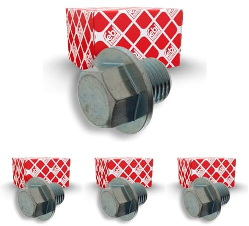 febi bilstein 48878 Ölablassschraube für Motor, ohne Dichtring, 1 Stück (Packung mit 4)