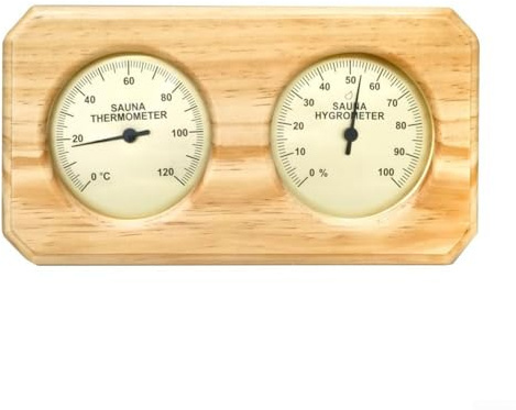 Termoigrometro Fahrenheit per ambienti sauna in cui sono essenziali dati accurati su calore e umidità (verticale)