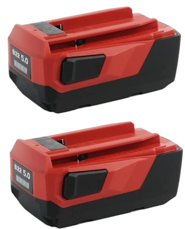 Nuevo Paquete de 2 baterías de Litio de 22V 5.0Ah, compatibles con Hilti, Paquete de energía de Repuesto for Martillo perforador inalámbrico de 18V 21,6 V