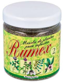 Rumex 2, Mezcla de Plantas para Infusión Digestiva, 80g. Pack de 2