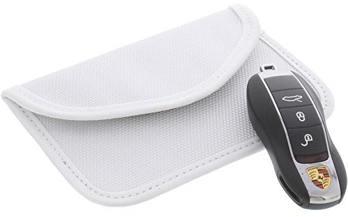 foto-kontor Strahlenschutz Tasche Weiß für Keyless Schlüssel Entry Open Go Diebstahl Schutz kein Signal Abfangen XL