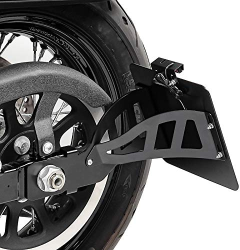 Seitlicher Kennzeichenhalter für Harley Davidson Sportster 1200 Custom 96-03 schwarz