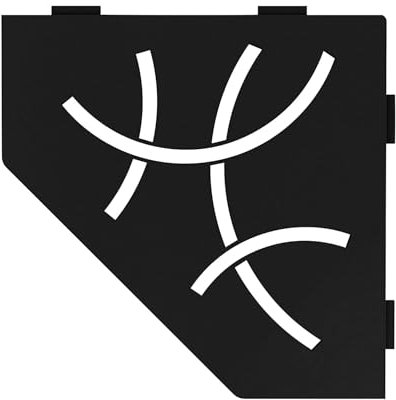 Schluter Systems Tablette Murale Shelf-E-S2 Curve Noir Graphite Mat