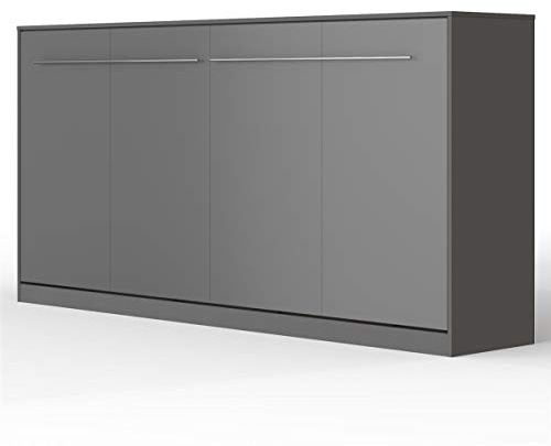SMARTBett Schrankbett Standard Anthrazit 90 Horizontal