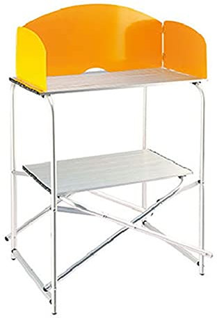 Outdoor Küche Camping Schränke Tragbarer Klappbarer Camping-Küchentisch Im Freien, Klappbarer Campingtisch Mit Stauraum Für Outdoor-Zelt-Strandparty，60X48X80cm