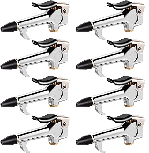Honoson 8 Pieces Air Blow Tools Adjustable Nozzle Blow Tool Air Compressor Flow Nozzle Accessories for Industrial Household Compressor