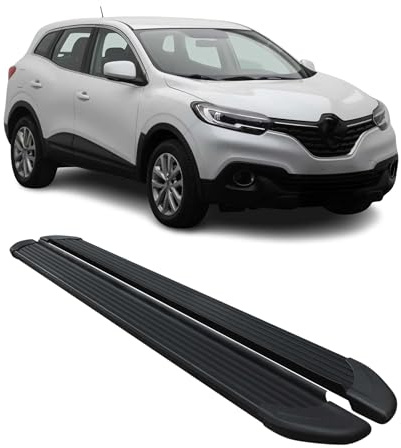 OMAC Seitenschweller Trittbretter Schweller kompatibel mit Renault Kadjar 2015-2022 Alu Schwarz