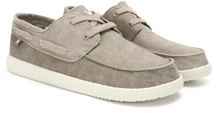 WALK IN PITAS | WP150 Boat Washed | Mocasines de Hombre | Náuticos Casual | Zapatillas de Tela | Zapatos sin Cordones | Deportivas Casuales | Calzado de Walkinpitas | Beige 42