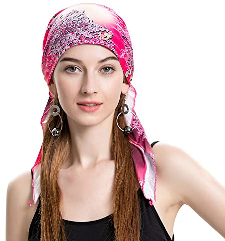 ZLYC Damen Chemo Turban Mütze Vorgebundenes Kopftuch Headwraps Leichte Hut | Leicht Atmungsaktiv