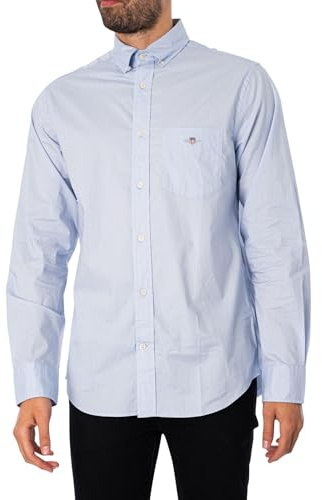 GANT REG POPLIN skjorta för män, ljusblå, 3XL