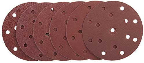 Wfix Craft IK88 Schleifscheiben 150mm Klett mit 15-Loch-Perforation für Exzenterschleifer | Körnungen P40 P60 P80 P120 P180 P240 je 10 Stück - 60er Profi Schleifpapier Set für Holzschliff