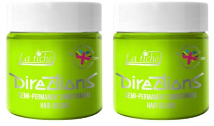 La Riche Directions Semipermanente Haarfarbe 100 ml Dose 2er-Pack (Fluorescent Green)