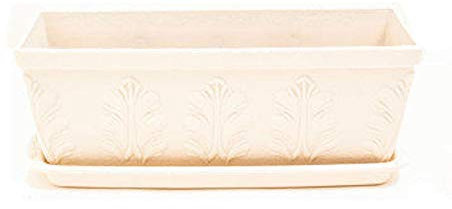 Maceta Interior Tiesto Establecimiento del crisol rectangular espesado grande flor que plantan Caja hogar de materiales plásticos cofre de techo Balcón de Cultivo de Hortalizas Trough Jardineras Exter