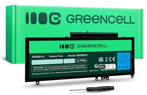 Green Cell G5M10 0WYJC2 - Batteria per PC portatile Dell Latitude E5250 E5450 E5550, 6200 mAh, 7,6 V, colore: Nero