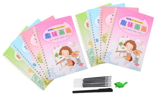 CAXUSD Übungswerkzeug Für Englische Kalligrafie Schreibhefte Für Kinder Rillen-heft Zum Üben Der Handschrift Einfach Zu Verwenden Und Langlebig