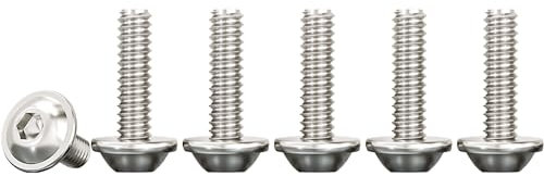 Drenky Vis à Tête Bombée avec Bride et Six Pans Creux, M3x16mm à Métaux Acier Inoxydable A2 V2A Boulon à Hexagonale pour Les Connexions Mécaniques, 50 Pièces